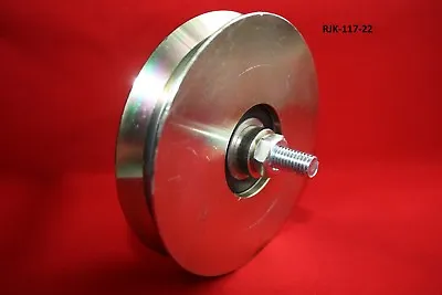 117mm Steel V Groove Slide Gate Pulley Wheels Suit For Tube Bar Rope • £18