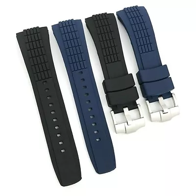26mm Black Blue Silicone Watchband Rubber Watch Band Strap For Seiko Velatura • $31.07