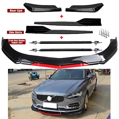 Front Rear Bumper Lip Spoiler Splitter Glossy Black For Volvo S40 S60 2006-2018 • $59.99