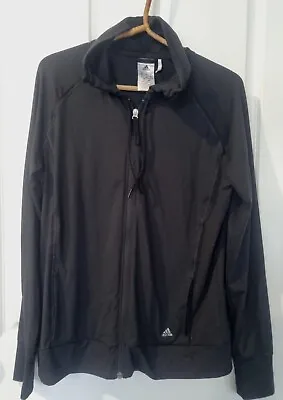Adidas Ladies Black Zip Up Jacket Size L • $25