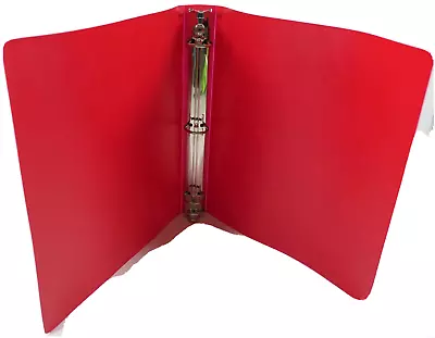 6 Pack One Inch 3 Ring Binders - Vinyl In Red (Leatherette) • $24