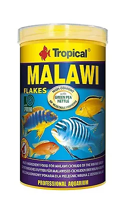 CICHLID MALAWI MBUNA FISH FOOD Flake Chips AQUARIUM MALAWI CICHLID Original Tub • £45.99