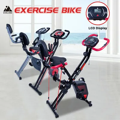 Exercise Bike Sports Studio Gym Bicycle Cycle Fitness Training Cardio LCD Black • £149.99