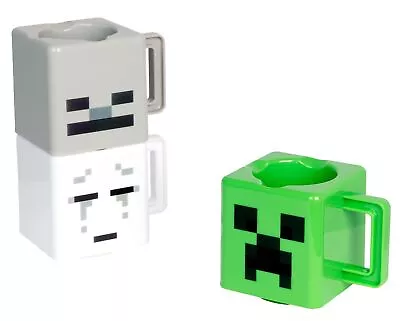 Plastic Minecraft Stacking Coffee Mugs Set Of 3 Minecraft Mugs • $45.31