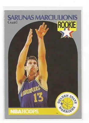 1990-91 NBA Hoops Sarunas Marciulionis #115 Basketball Card • $1.88