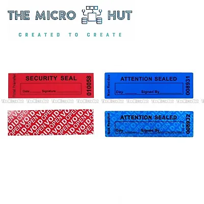 Security Seal Warranty Labels Void Stickers Tamper Evident Proof Serial Number • £34.89