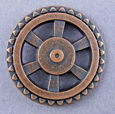 Large Metal Button - Antique Copper - Steampunk - Gears • $8.25