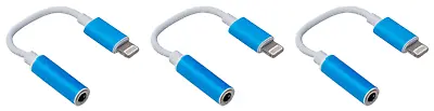 Headphone Jack Adapter 3.5mm Audio Aux Phone Cable 7 8 11 12 Pro Max Mini 3 Pack • $9.95