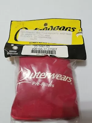 Outerwears Air Filter Wrap-Red 20-1447-03 Replaces Kn 22-2015pr • $10