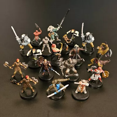 CLEARANCE: D&D Lot Of 18 Warriors Miniatures - Dungeons And Dragons - RPG Brutes • $28