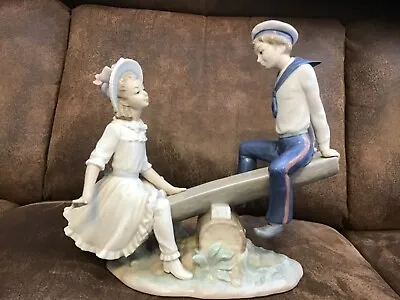 Lladro Porcelain Sailor Boy And Girl On “Seesaw” 1255 • $49.99