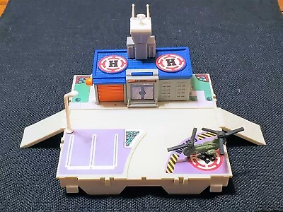 Micro Machines Travel City Heliport Playset W/Marines Helicopter - 1989 Vintage • $69.95