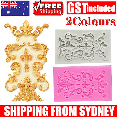 Vintage Silicone Fondant Mould Relief Baroque Cake Decor Border Sugar DIY Mold • $4.99