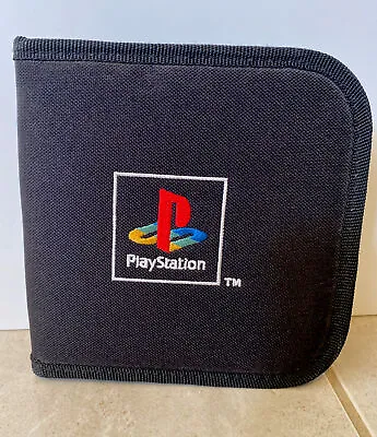 Genuine Sony Original Playstation | CD Wallet Case Zip Up. Vintage. Holds 14 CDs • $18