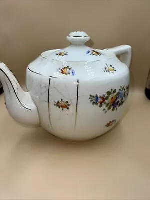 Japanese Vintage Mikori Ware Porcelain Floral Teapot - Made In Japan Multi Color • $25