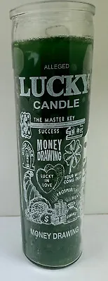 Money Drawing Green Wax 7 Day Glass Jar Ritual Type Unscented Candle • $6