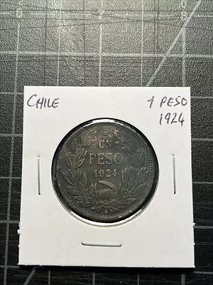 Chile Silver 1 Peso 1924 • $2.32