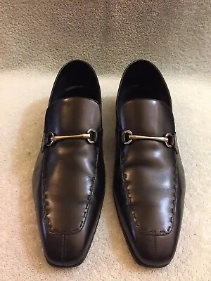 ROMANO MARTEGANI Black Horse Bit  Penny Loafers Men’s Size 11 • $90