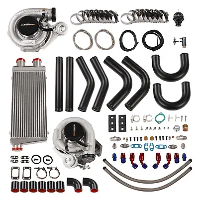 T3 T04E Twin Turbochargers Intercooler Piping BOV Kits Universal For 3.0-5.0L • $697