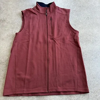 IBEX Merino Wool Full Zip Shak Vest Rust Medium • $65