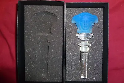 Versace By Rosenthal Glass Wine Bottle Stopper Colour Blue Brand New Boxed  • $62.17