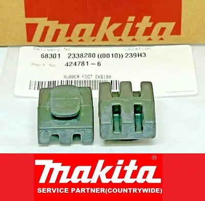£5.86 • Buy 2X Genuine Makita 424781-6 RUBBER FOOT FOR PETROL DISC CUTTER EK6100