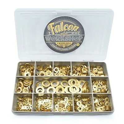 £19.39 • Buy 465 Assorted Piece Solid Brass Metric Flat Form A Washers M3 M4 M5 M6 M8 Kit