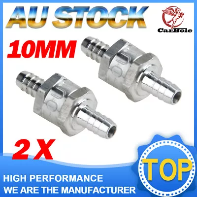 2PCS 3/8 10mm Inline One Way Check Valve For Carburetors & Low Pressure Gas Fuel • $25.99