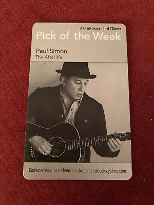 NEW Paul Simon Starbucks/iTunes Card For  The Afterlife  RARE • $16.97