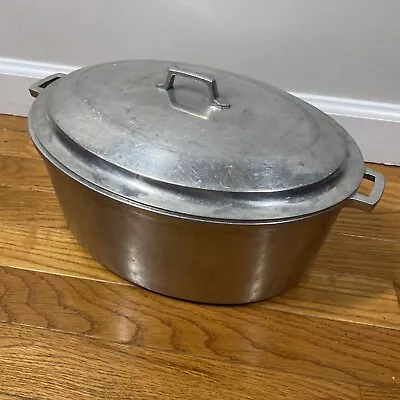 Vintage Miracle Maid Cookware Aluminum Roaster Dutch Oven With Lid Pot • $44.99