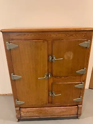 Antique Oak Ice Chest Vintage • $450