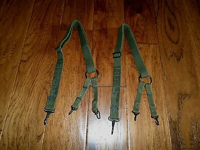 Usmc Marine Corps Vietnam Issue M1941 Combat Field Suspenders Dated 1967-1968 • $15.98