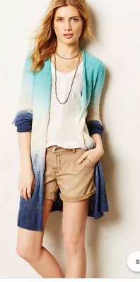 170. Anthropologie Moth Tonal Tides Ombre Open Knit Cardigan NWT M • $84