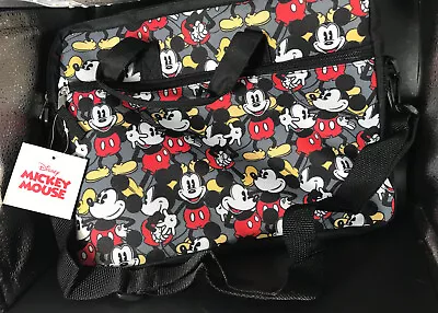  Mickey Mouse Lap Top / Book Bag New With Tag Black W/ Lots Of Micky Mouse Pics • $14.99