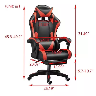 $130.19 • Buy Computer Gaming Chair Swivel High-back Ergonomic Chairs Executive Recliner Seat