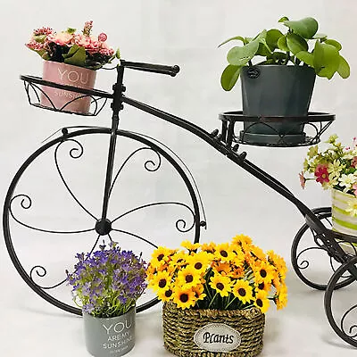 Tricycle Bicycle Plant Stand Flower Pot Cart Holder Planter Rack Indoor&Outdoor • $24.70