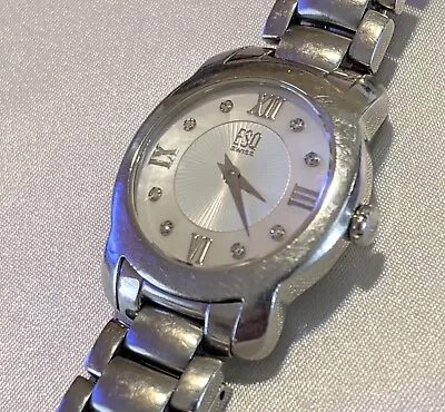 Movado ESQ Swiss Women's Watch Model #E5467 Mother Of Pearl Face New Battery 7  • $59.99