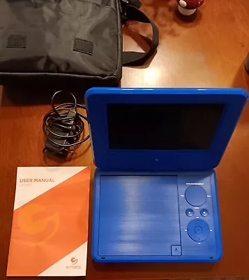 Ematic EPD707: Blue Portable 7  DVD Player W/ Bag And Chargers - Tested • $30