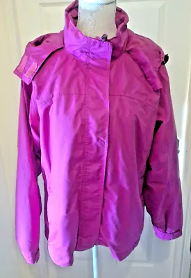 Target Dry Pink Hidden Hood Lightweight Zip Jacket Xl Uk 18 Good Condition • £7.50