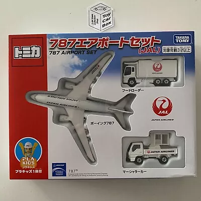 TOMICA Set - Boeing 787 Airport Set - Japan Airlines 787 & 2 Trucks (Boxed) BE08 • $39.95