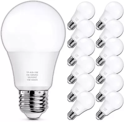 A19 LED Light Bulbs 100 Watt Equivalent LED Bulbs 5000K Daylight White 1100 • $33.50