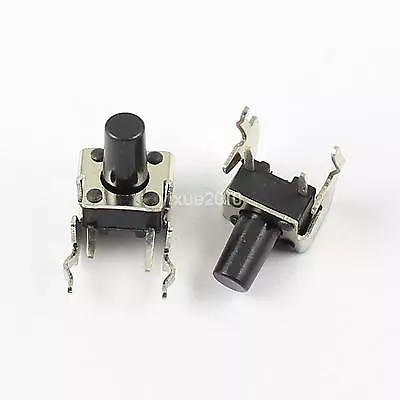 100Pcs Momentary Tactile Tact Push Button Switch 2 Pin Right Angle 6x6x9mm • $3.79