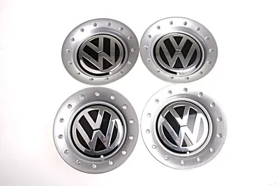 Genuine Wheel Center Hub Caps 4pcs Brilliant Chrome For VW Golf Jetta Mk4 99-06 • $85