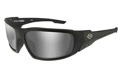 Harley-Davidson Mens Wiley X 4 Stroke Black Frame Silver Lens Sunglasses HASTR02 • $51.02