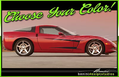 Side Racing Stripe Graphics Style 1 Fits- Corvette C6 2005-2013  • $54.99