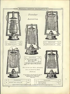 1895 PAPER AD 4 PG Vintage S G L Steam Gauge Lantern Dietz Street Lamp Rochester • $39.99