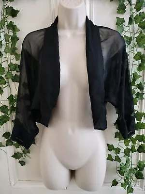 Coast Black Bolero 100% Silk • £9.50