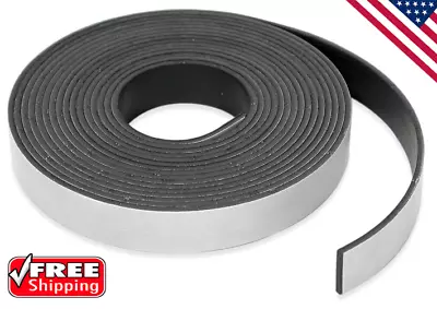 Magnetic Strip Tape 15Ft Flexible Roll ADHESIVE Backed Magnet Strong Sticky Back • $11.98