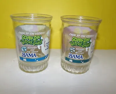 Welch’s Glass Jelly Jar Juice Cup - Scooby Doo And Witch’s Ghost - BAMA #6 & #5 • $11.03