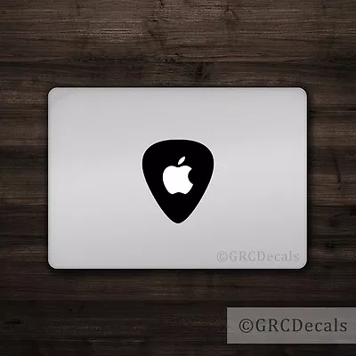 Guitar Pick - Mac Apple Logo Laptop Vinyl Decal Sticker Macbook Decal Music • $4